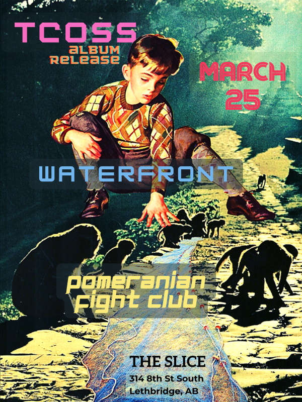 Poster announcing a show at Slice on Mar 25
